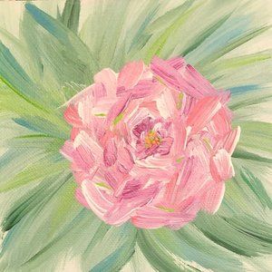 Bloom 2 By Deb Bossert Artworks 6" x 6" Original Acrylic Painting